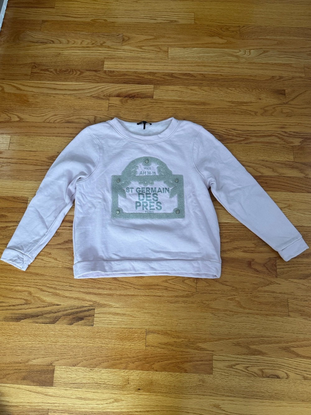 MAJE Sweatshirt in Light Pink with Graphic